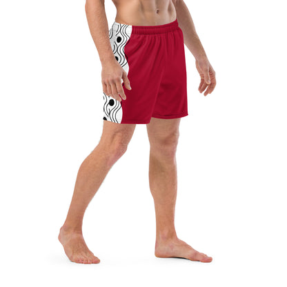 Recycled Swim Trunks Swim Trunks FelinDesign Sinus Collection Red - FelinDesign