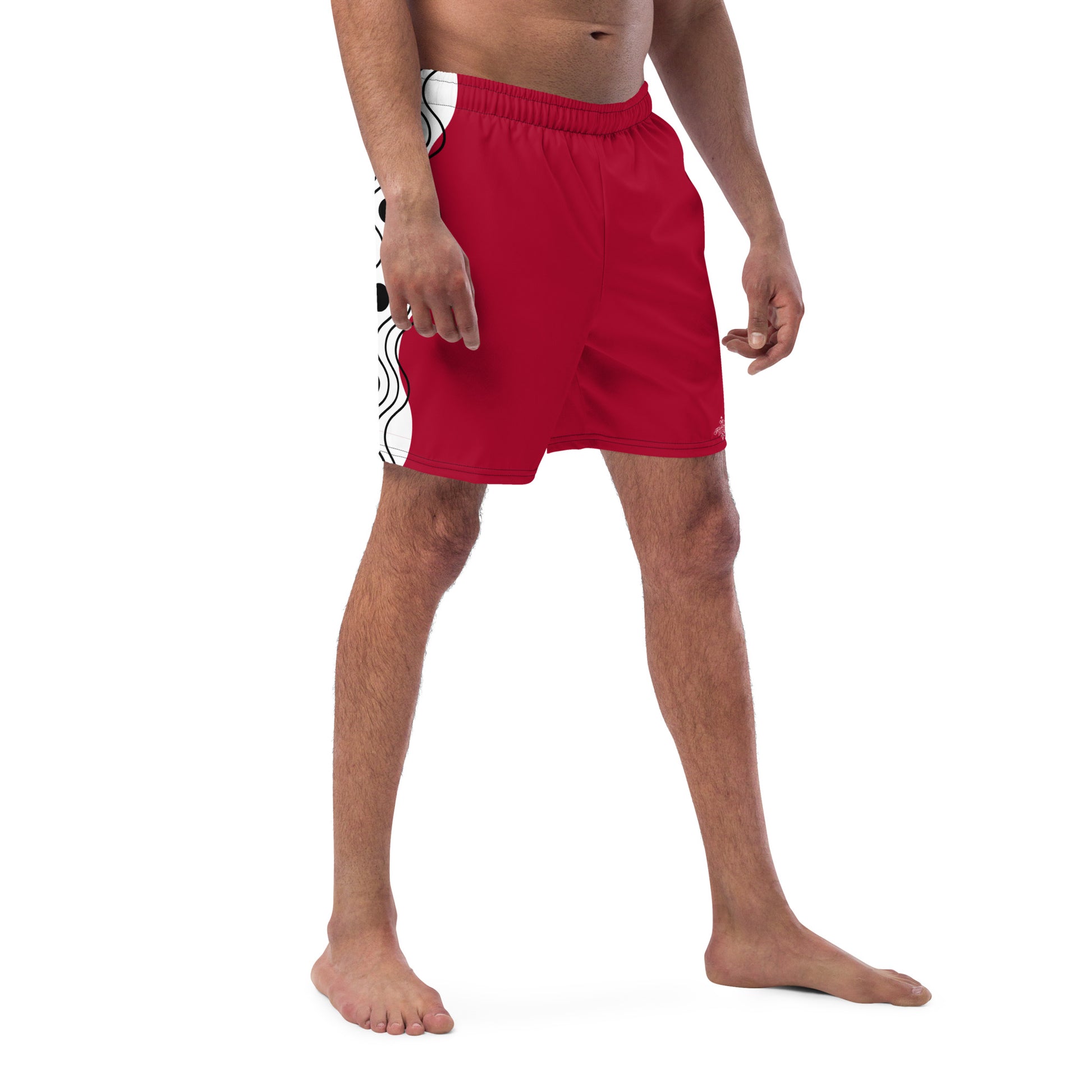 Recycled Swim Trunks Swim Trunks FelinDesign Sinus Collection Red - FelinDesign