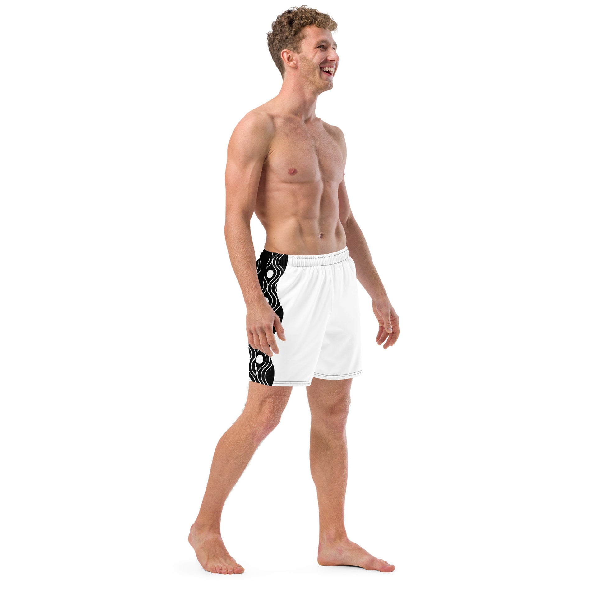 Recycled Swim Trunks FelinDesign Sinus Collection White - FelinDesign