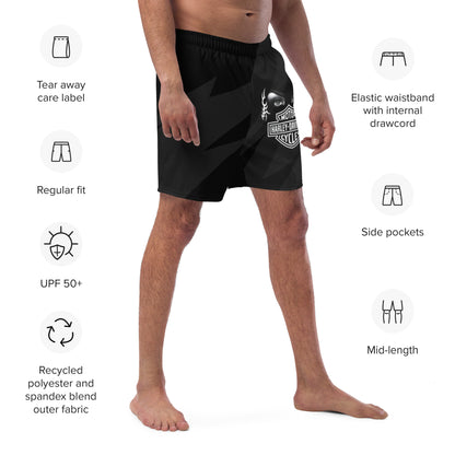 FelinDesign Harley Davidson Men’s Swimsuit Black 2025 Stylish Motorbike Logo Swim Trunks Beachwear Summer - FelinDesign