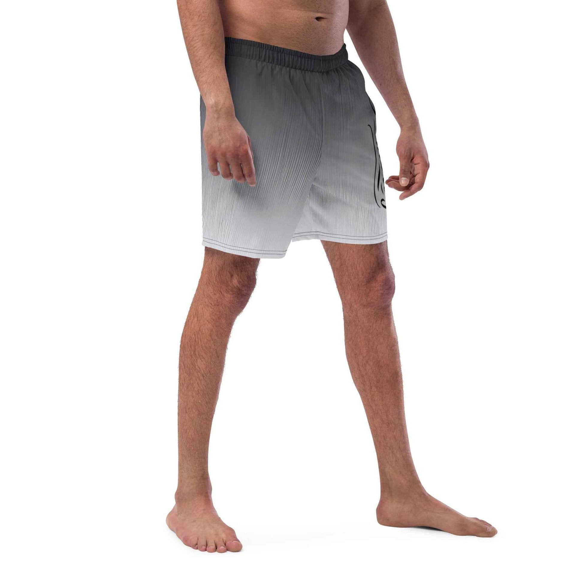 Swim Trunks Gray white FelinDesign