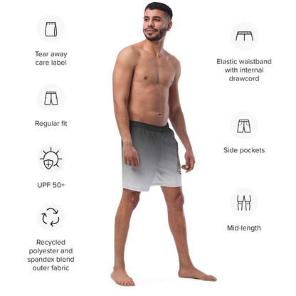 Swim Trunks Gray white FelinDesign