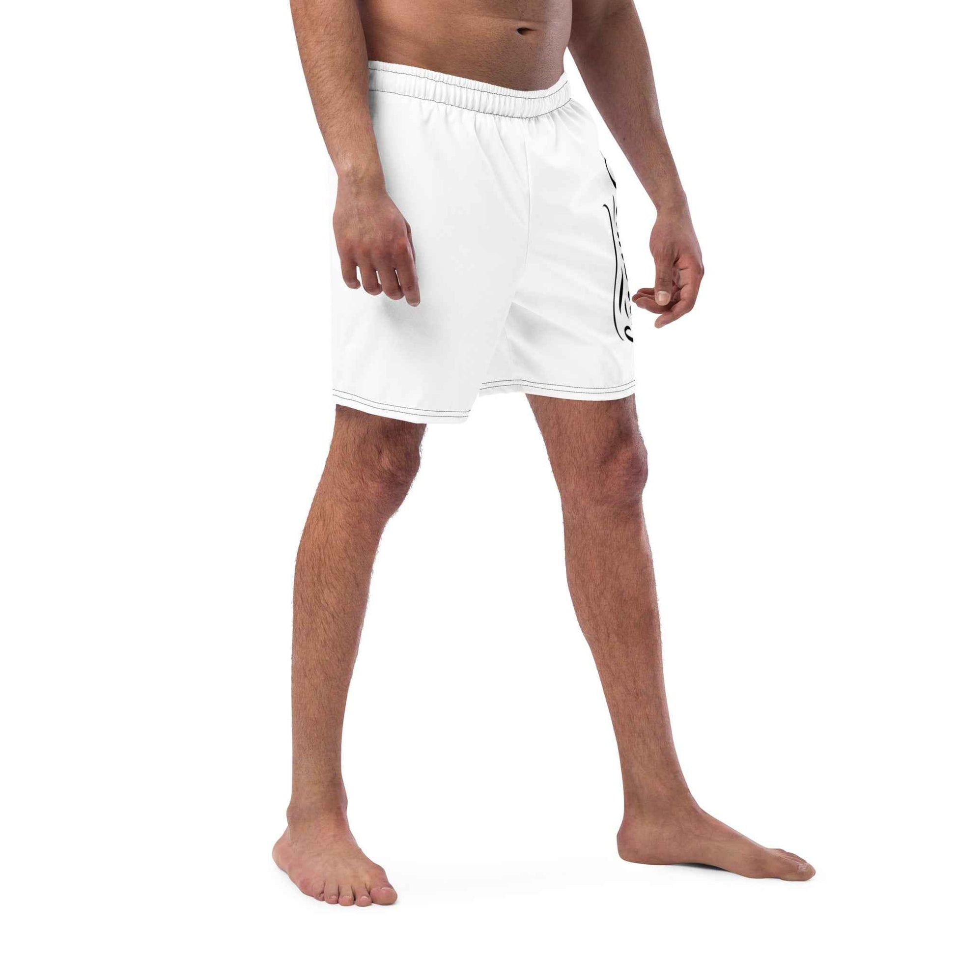 Swim Trunks White FelinDesigin