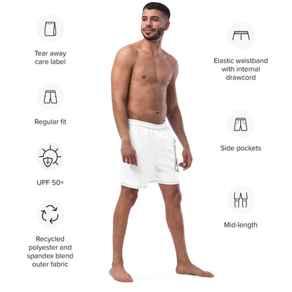 Swim Trunks White FelinDesigin