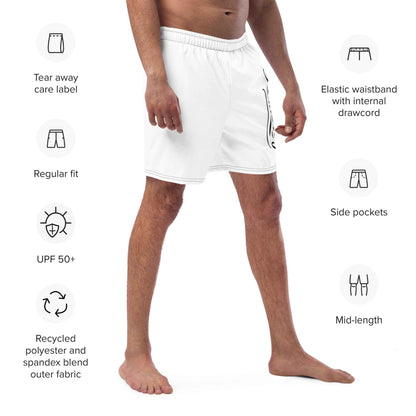 Swim Trunks White FelinDesigin