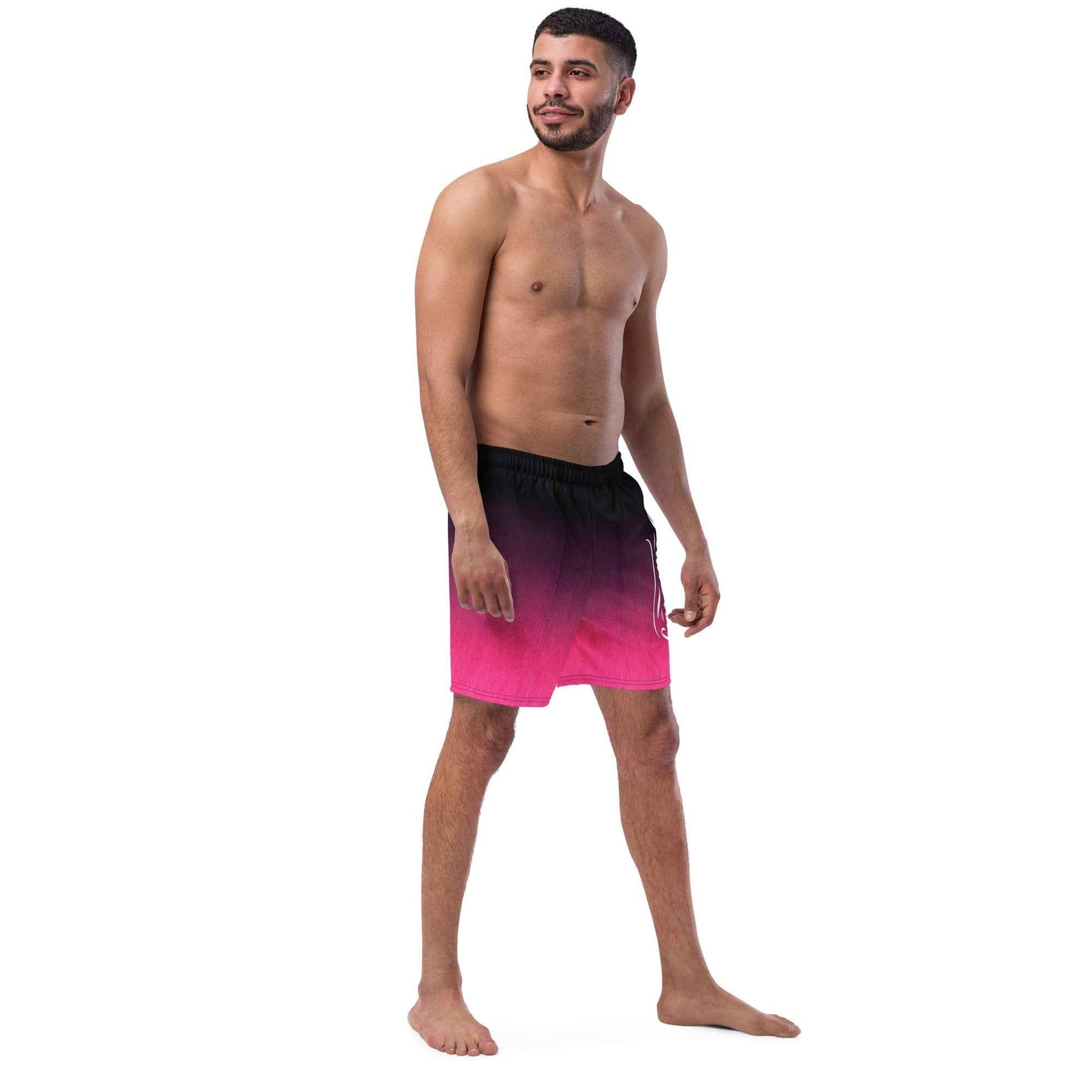 Swim Trunks Black Fuchsia  FelinDesigin