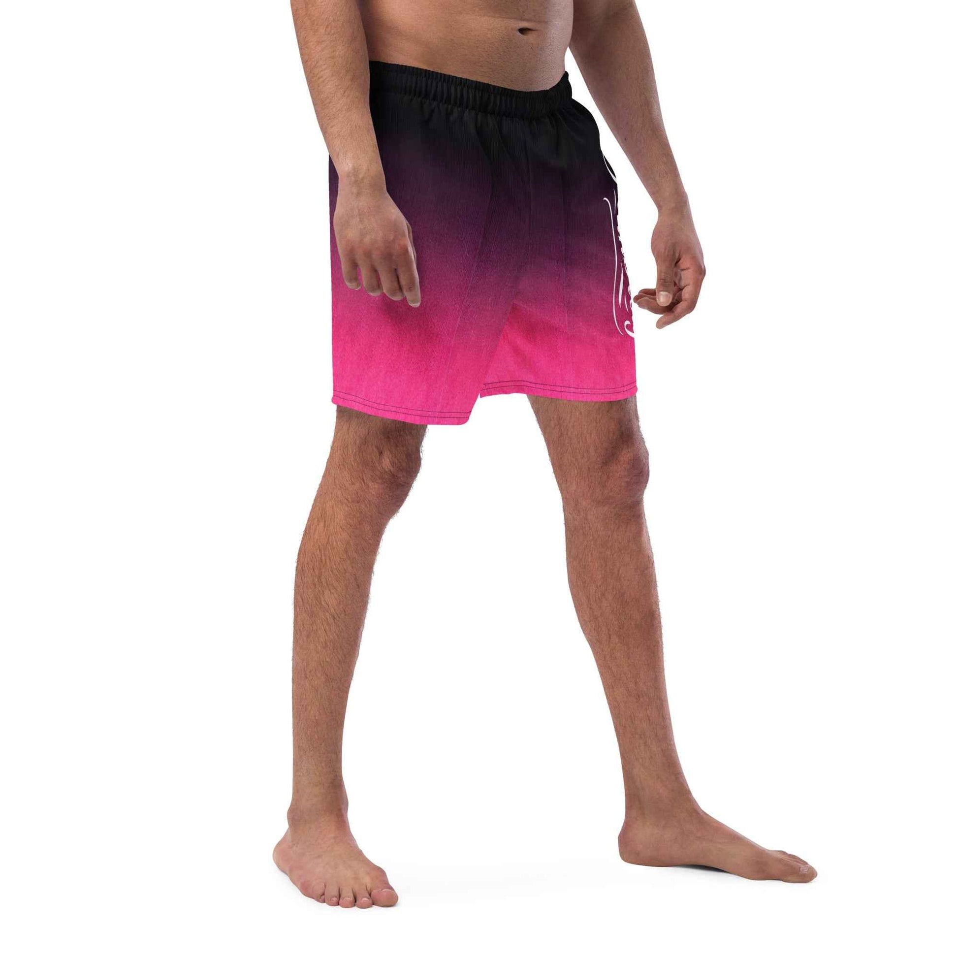 Swim Trunks Black Fuchsia  FelinDesigin