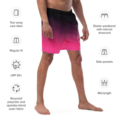 Swim Trunks Black Fuchsia  FelinDesigin