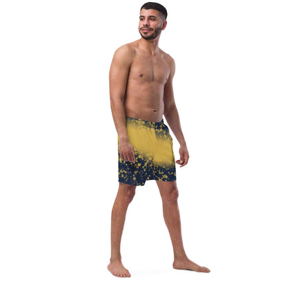 Recycled Swim Trunks Black and yellow FelinDesign