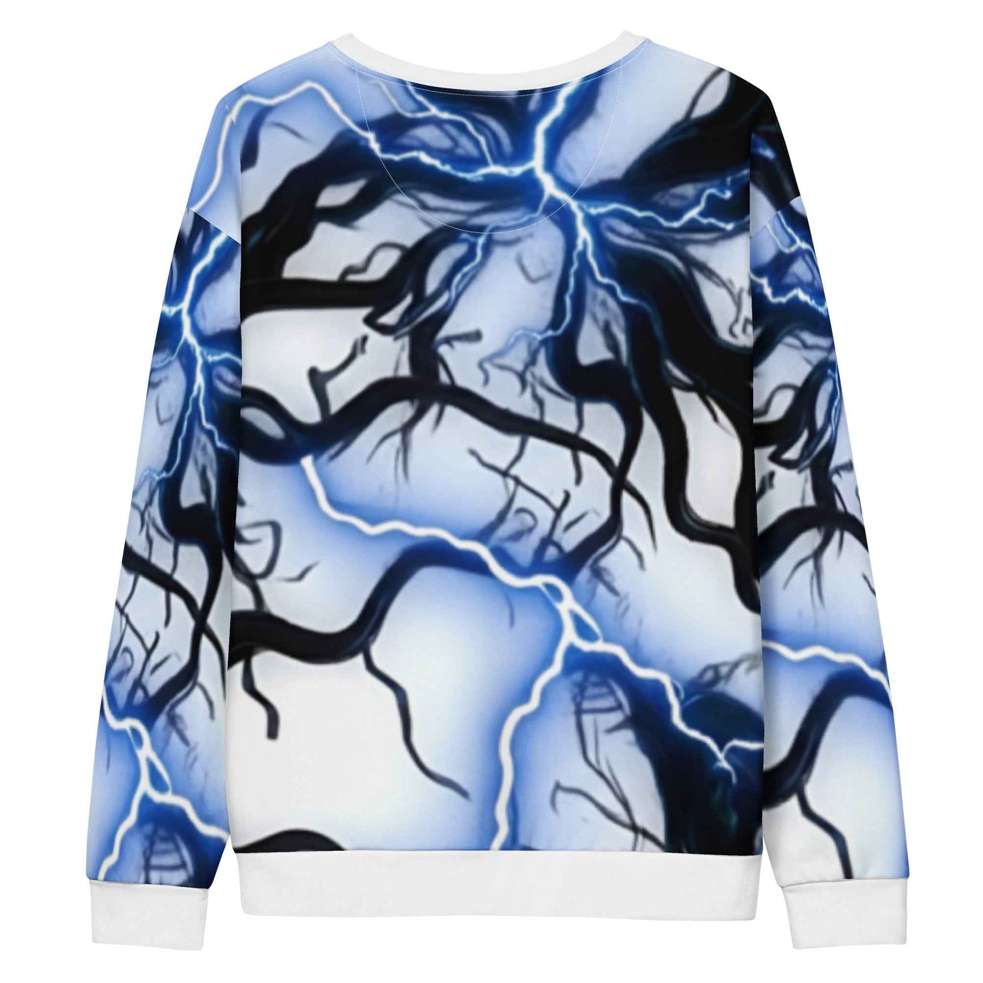 Unisex cotton sweatshirt FelinDesign Blue lightning - FelinDesign