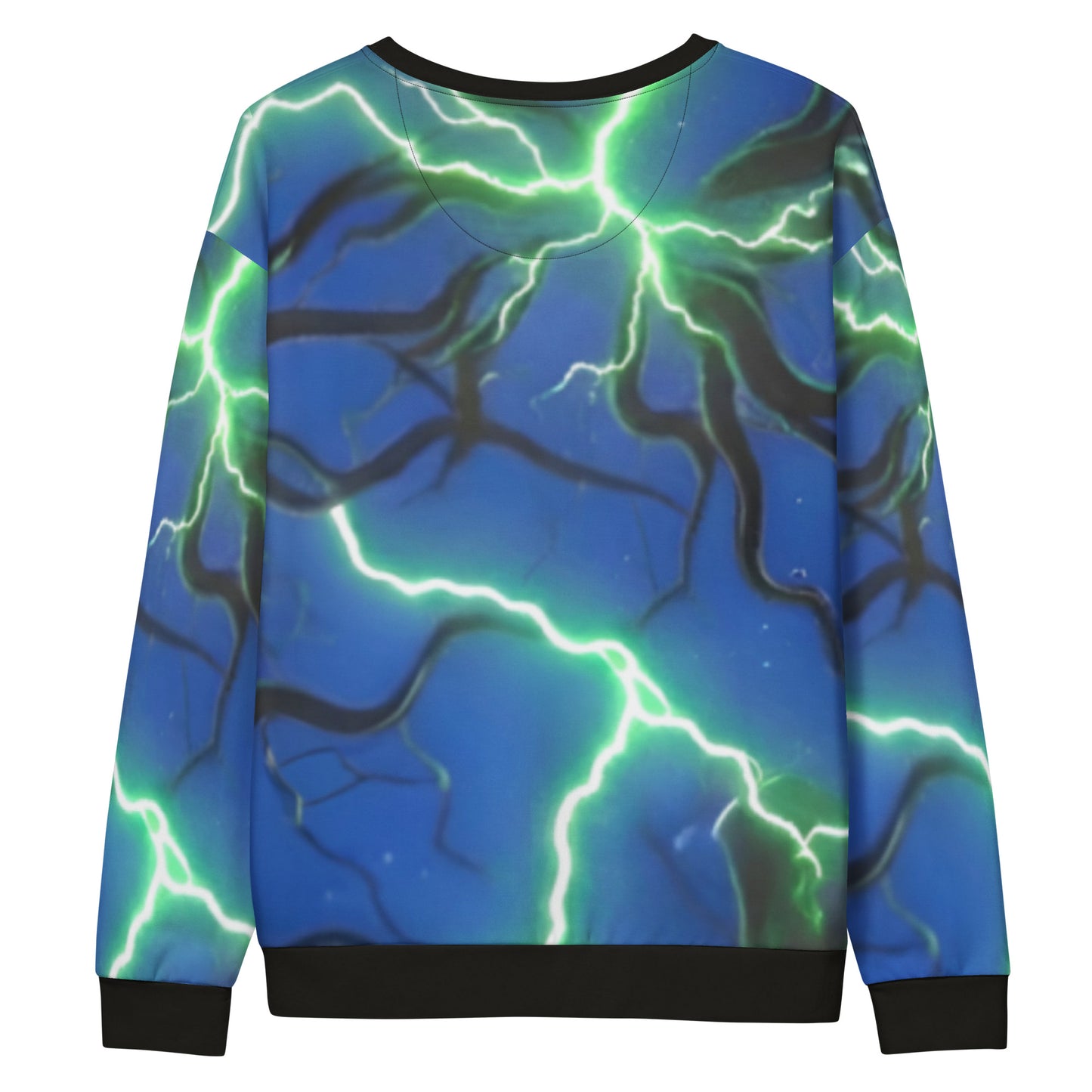 Unisex cotton sweatshirt Blue/Black Lightning - FelinDesign