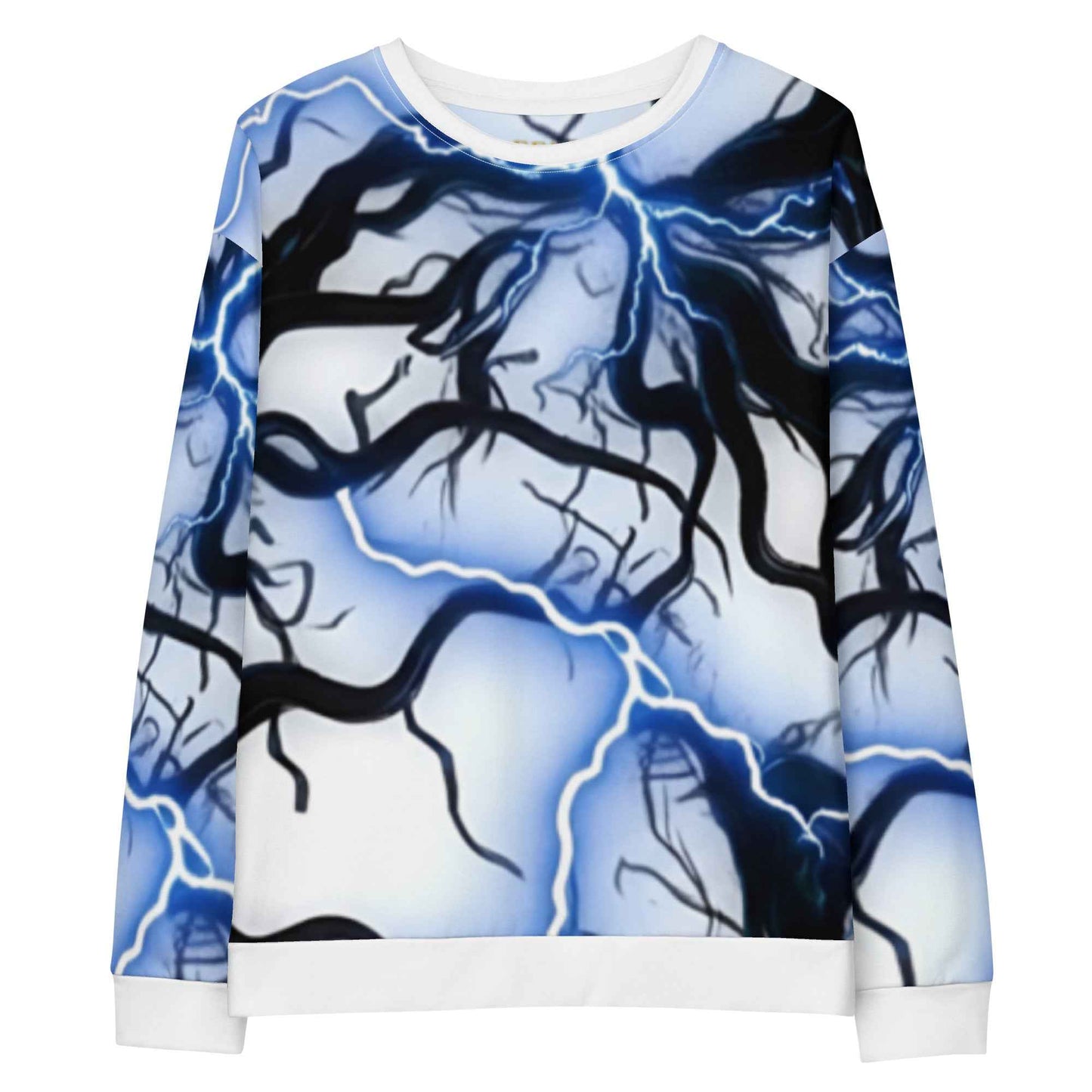 Unisex cotton sweatshirt FelinDesign Blue lightning - FelinDesign