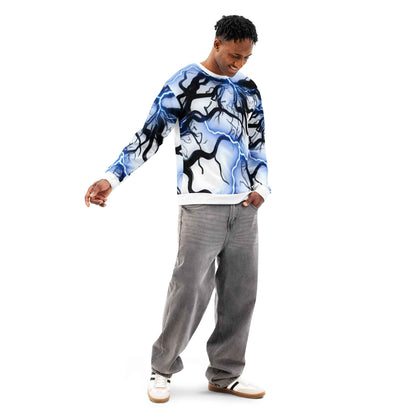 Unisex cotton sweatshirt FelinDesign Blue lightning - FelinDesign
