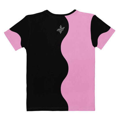 Neck T-Shirt - Premium Stretch Short Sleeve Tee Rose FelinDesign