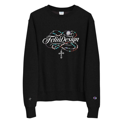 Champion Sweatshirt FelinDesign Colored Rosary Men's Cotton Crew Neck