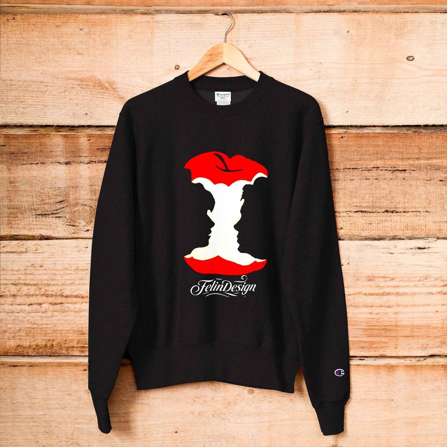 Champion Sweatshirt Double TakeApple Head FelinDesign