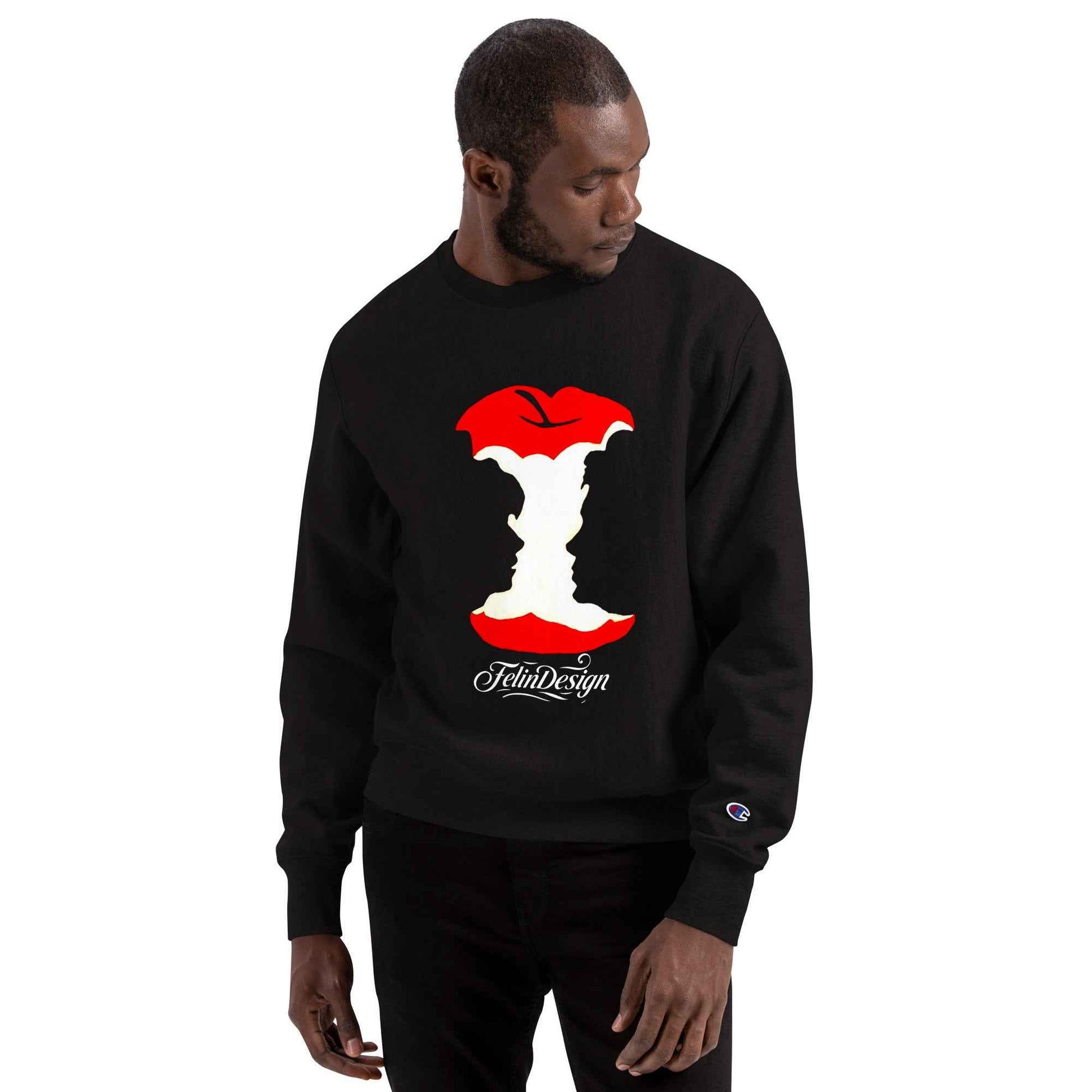 Champion Sweatshirt Double TakeApple Head FelinDesign