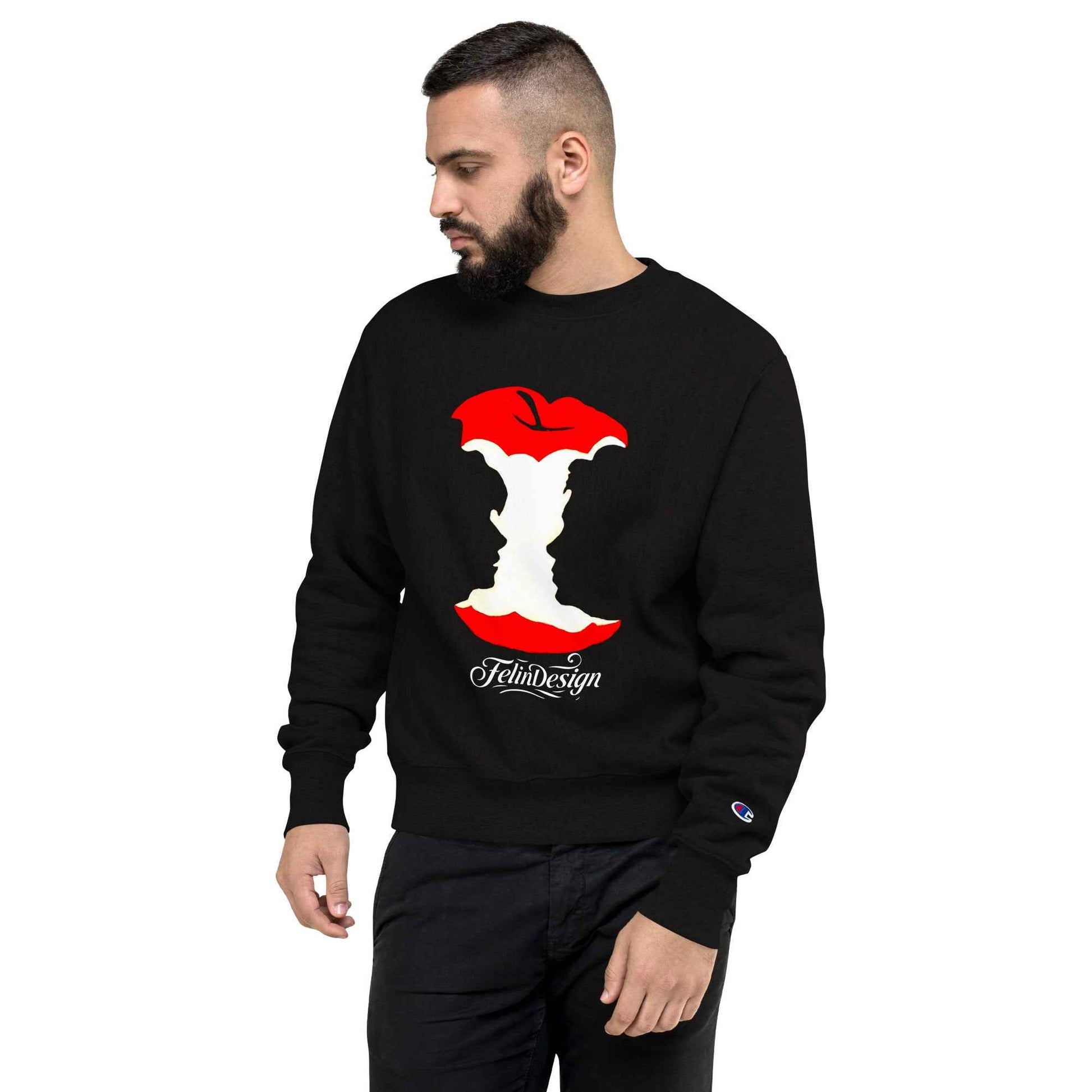 Champion Sweatshirt Double TakeApple Head FelinDesign