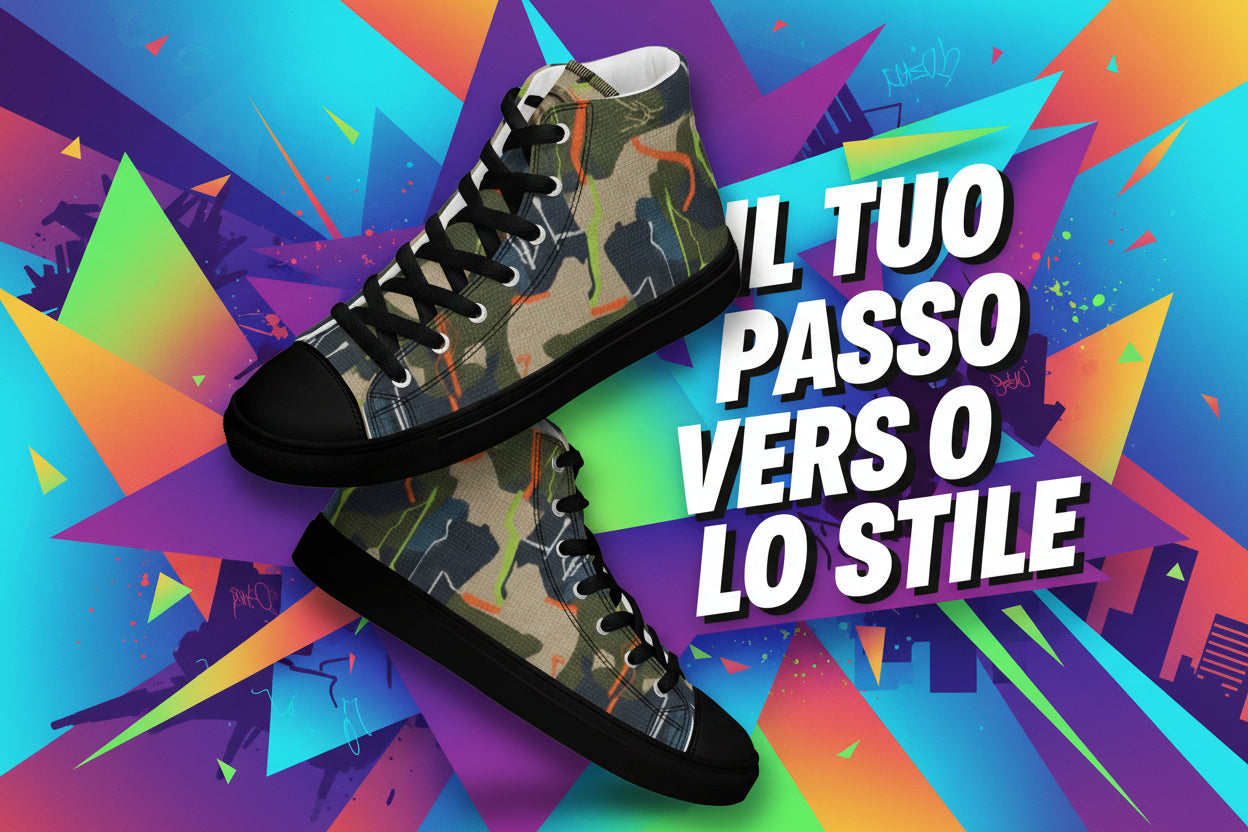 FelinDesign High-Top Sneakers - Men's High-Top Shoes with Abstract Design and FelinDesign - FelinDesign