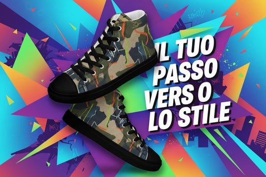 FelinDesign High-Top Sneakers - Men's High-Top Shoes with Abstract Design and FelinDesign - FelinDesign