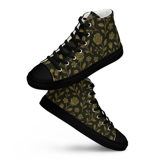 Stylish High-Top Men's Canvas High Top Sneakers Rose #45 | Trendy Casual Footwear for Men | Elegant Design - FelinDesign