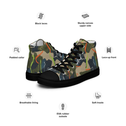 FelinDesign High-Top Sneakers - Men's High-Top Shoes with Abstract Design and FelinDesign - FelinDesign
