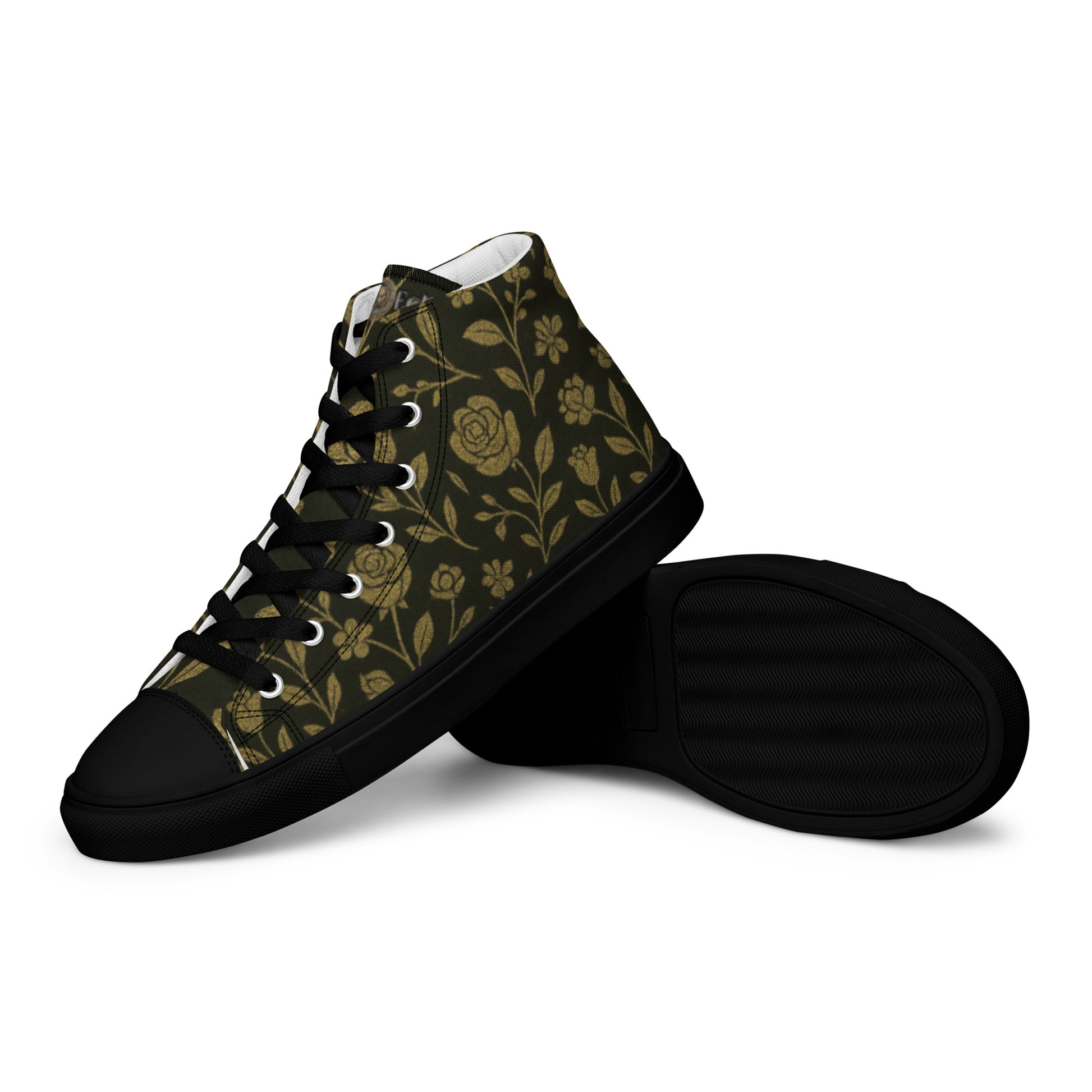 Stylish High-Top Men's Canvas High Top Sneakers Rose #45 | Trendy Casual Footwear for Men | Elegant Design - FelinDesign