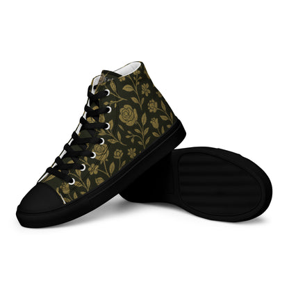 Stylish High-Top Men's Canvas High Top Sneakers Rose #45 | Trendy Casual Footwear for Men | Elegant Design - FelinDesign