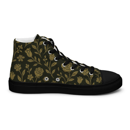 Stylish High-Top Men's Canvas High Top Sneakers Rose #45 | Trendy Casual Footwear for Men | Elegant Design - FelinDesign
