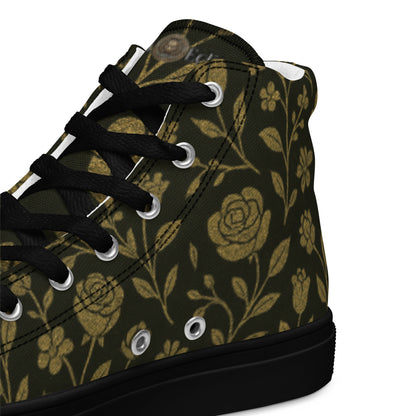 Stylish High-Top Men's Canvas High Top Sneakers Rose #45 | Trendy Casual Footwear for Men | Elegant Design - FelinDesign