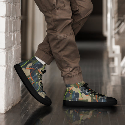 FelinDesign High-Top Sneakers - Men's High-Top Shoes with Abstract Design and FelinDesign - FelinDesign