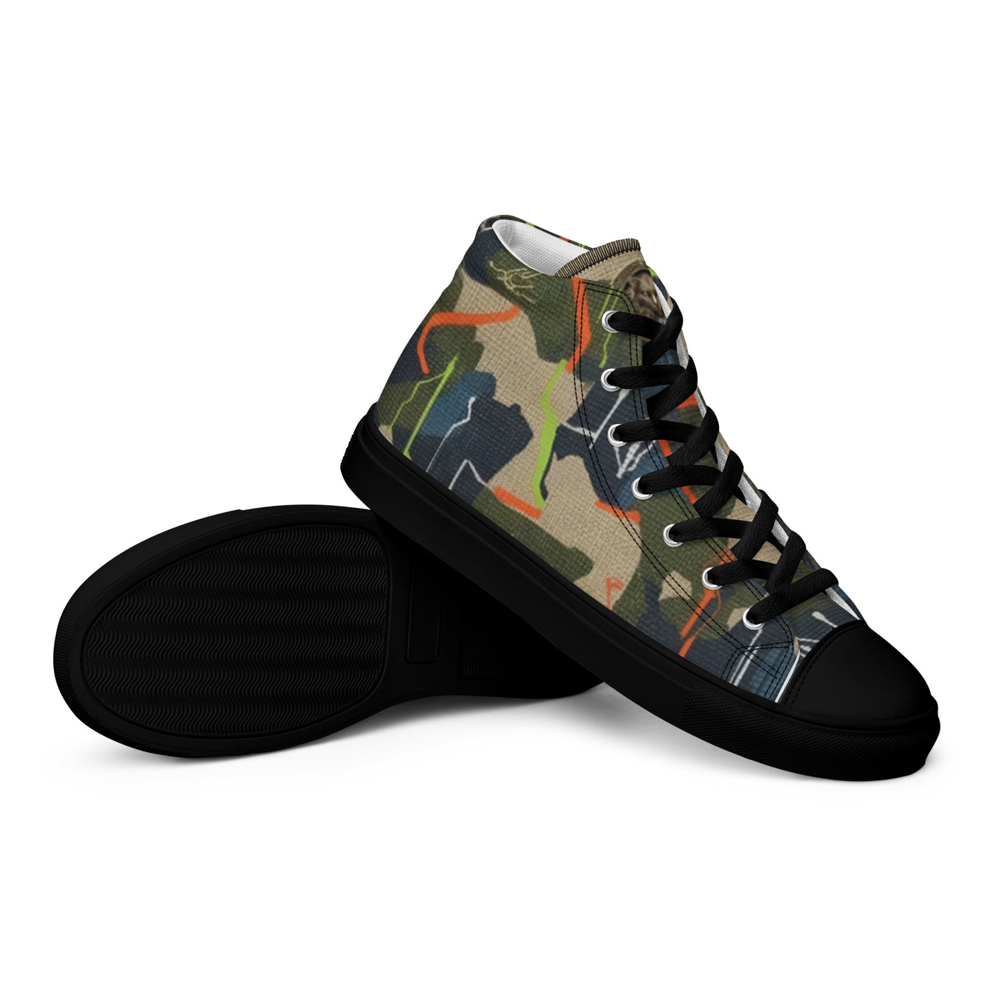 FelinDesign High-Top Sneakers - Men's High-Top Shoes with Abstract Design and FelinDesign - FelinDesign