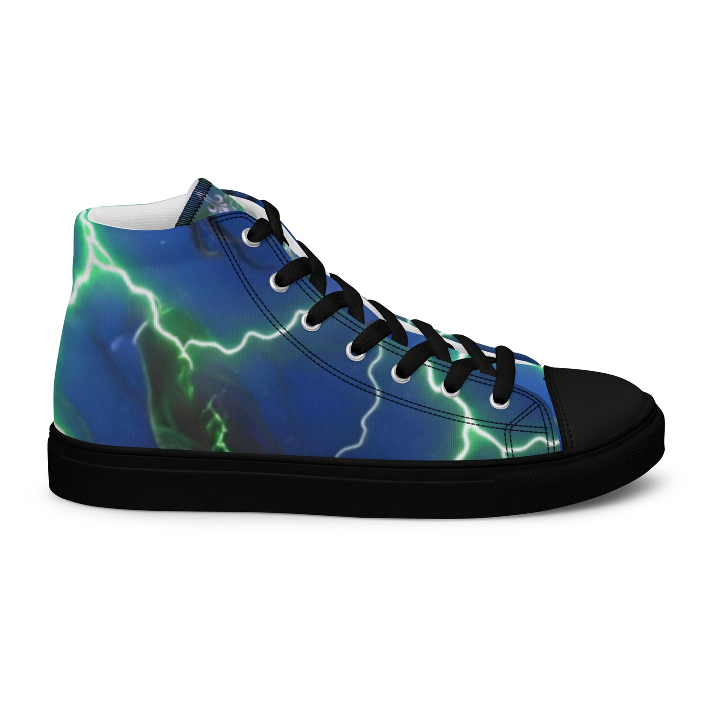 FelinDesign High-Top Sneakers - Blue Lightning Design Men's High-Top Shoes - FelinDesign