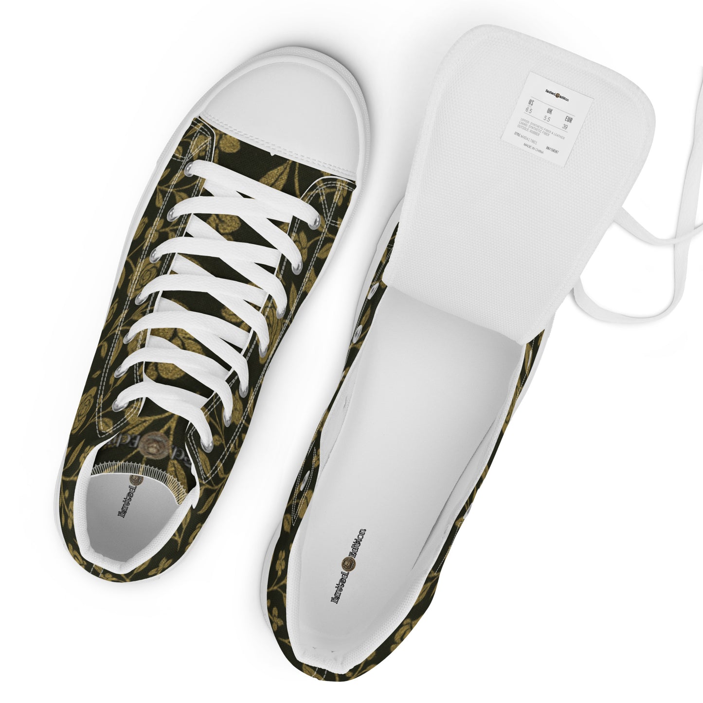 Stylish High-Top Men's Canvas High Top Sneakers Rose #45 | Trendy Casual Footwear for Men | Elegant Design - FelinDesign