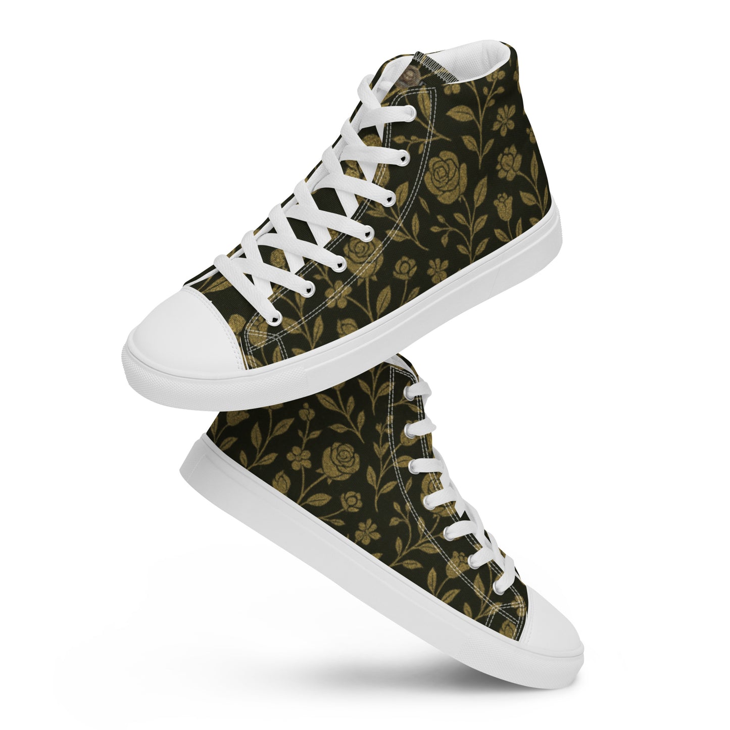 Stylish High-Top Men's Canvas High Top Sneakers Rose #45 | Trendy Casual Footwear for Men | Elegant Design - FelinDesign