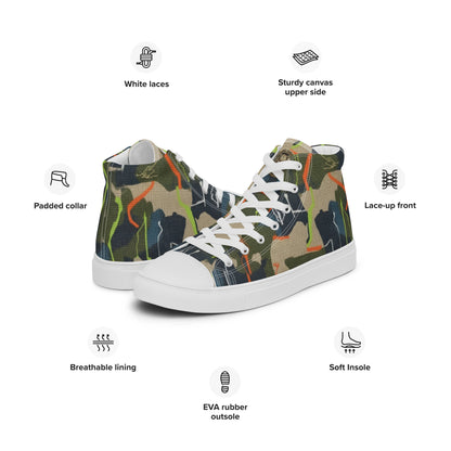 FelinDesign High-Top Sneakers - Men's High-Top Shoes with Abstract Design and FelinDesign - FelinDesign