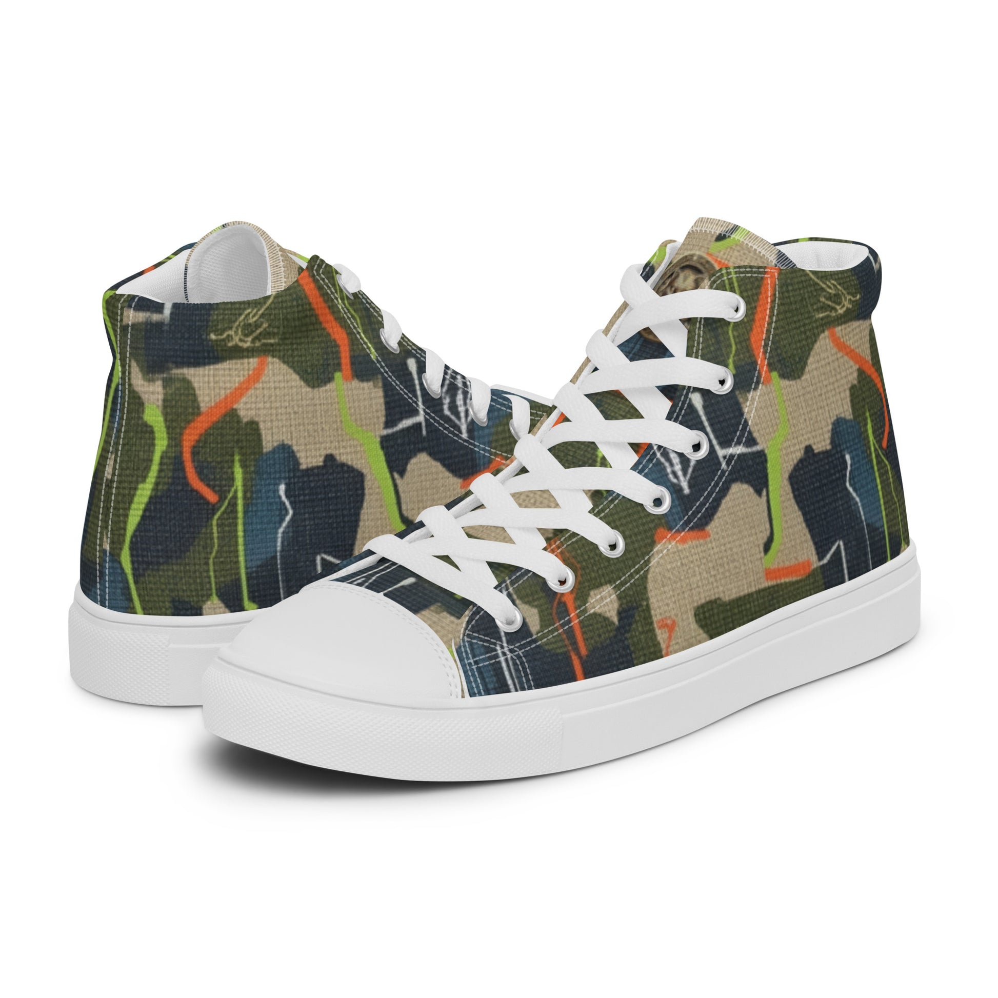 FelinDesign High-Top Sneakers - Men's High-Top Shoes with Abstract Design and FelinDesign - FelinDesign