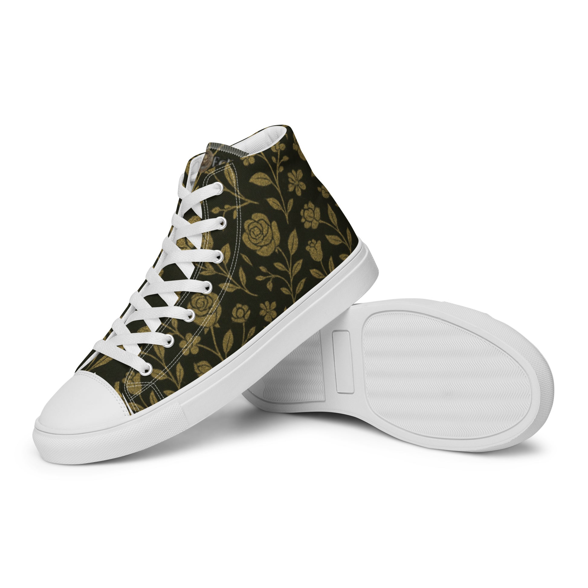 Stylish High-Top Men's Canvas High Top Sneakers Rose #45 | Trendy Casual Footwear for Men | Elegant Design - FelinDesign