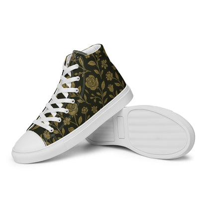 Stylish High-Top Men's Canvas High Top Sneakers Rose #45 | Trendy Casual Footwear for Men | Elegant Design - FelinDesign