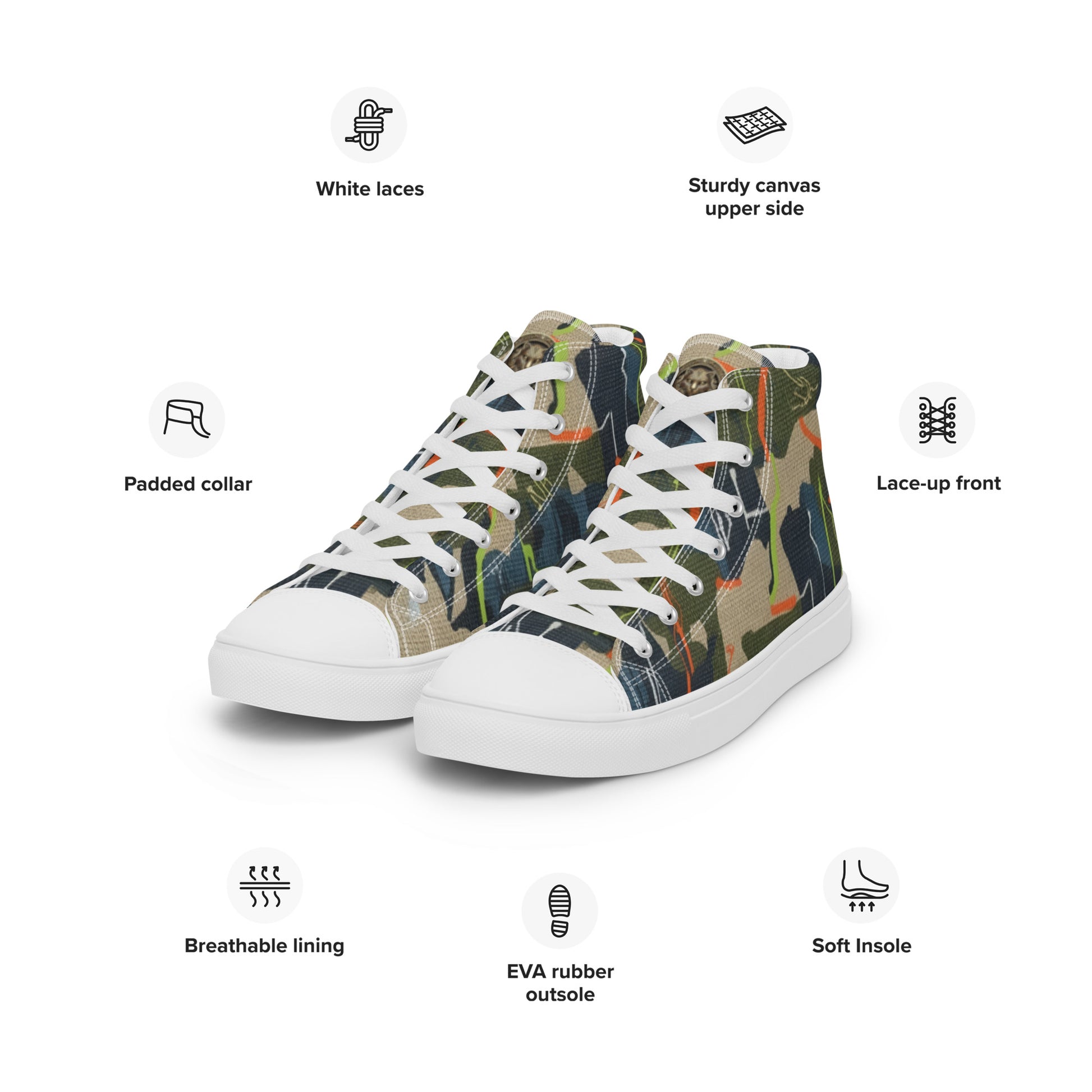 FelinDesign High-Top Sneakers - Men's High-Top Shoes with Abstract Design and FelinDesign - FelinDesign