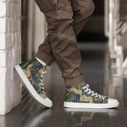 FelinDesign High-Top Sneakers - Men's High-Top Shoes with Abstract Design and FelinDesign - FelinDesign