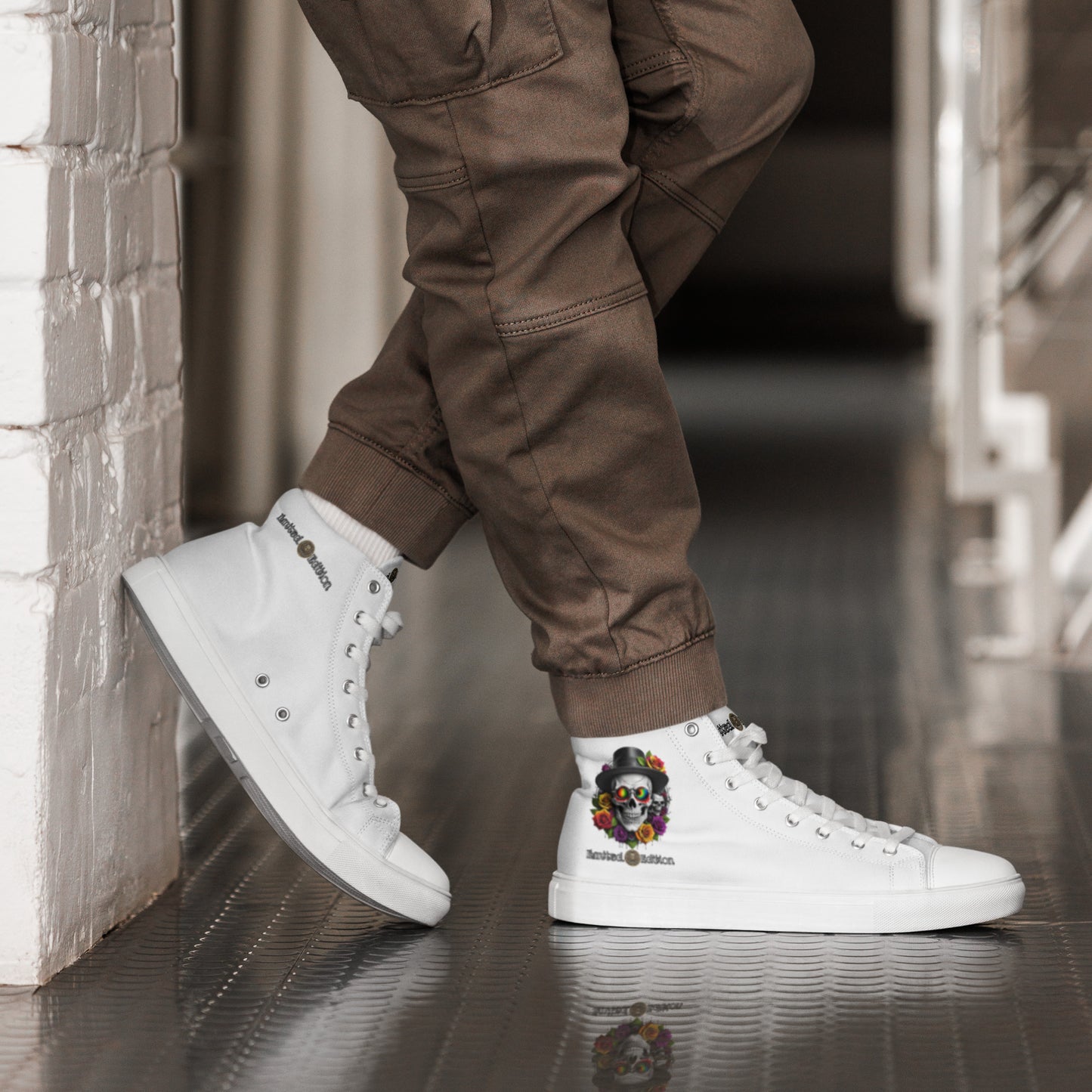 Men's High Top Canvas Sneakers Casual Chic Fashion Sports Shoes Breathable Everyday Walking Shoes - FelinDesign