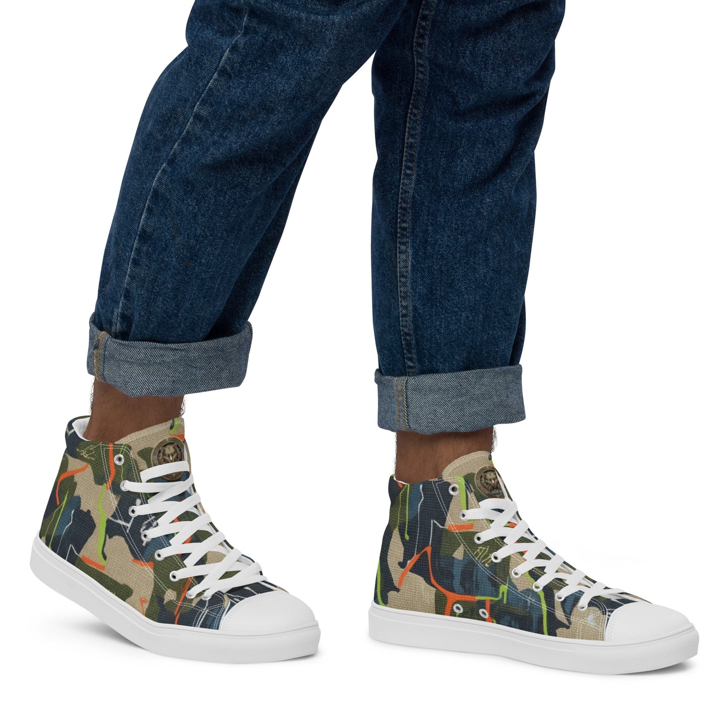 FelinDesign High-Top Sneakers - Men's High-Top Shoes with Abstract Design and FelinDesign - FelinDesign