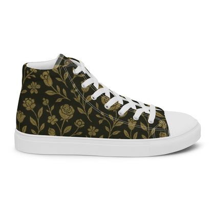Stylish High-Top Men's Canvas High Top Sneakers Rose #45 | Trendy Casual Footwear for Men | Elegant Design - FelinDesign