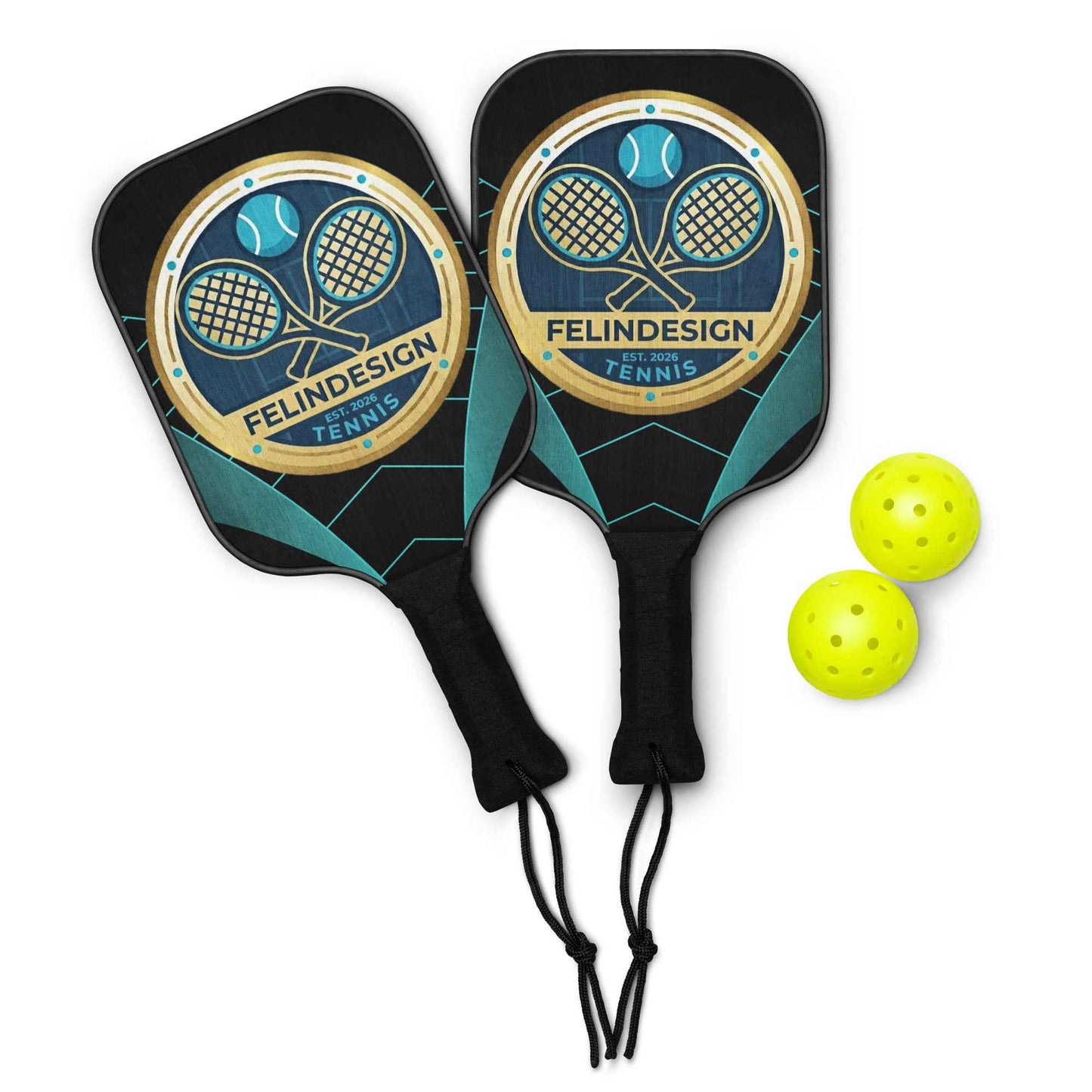 Pickleball paddle set FelinDesign