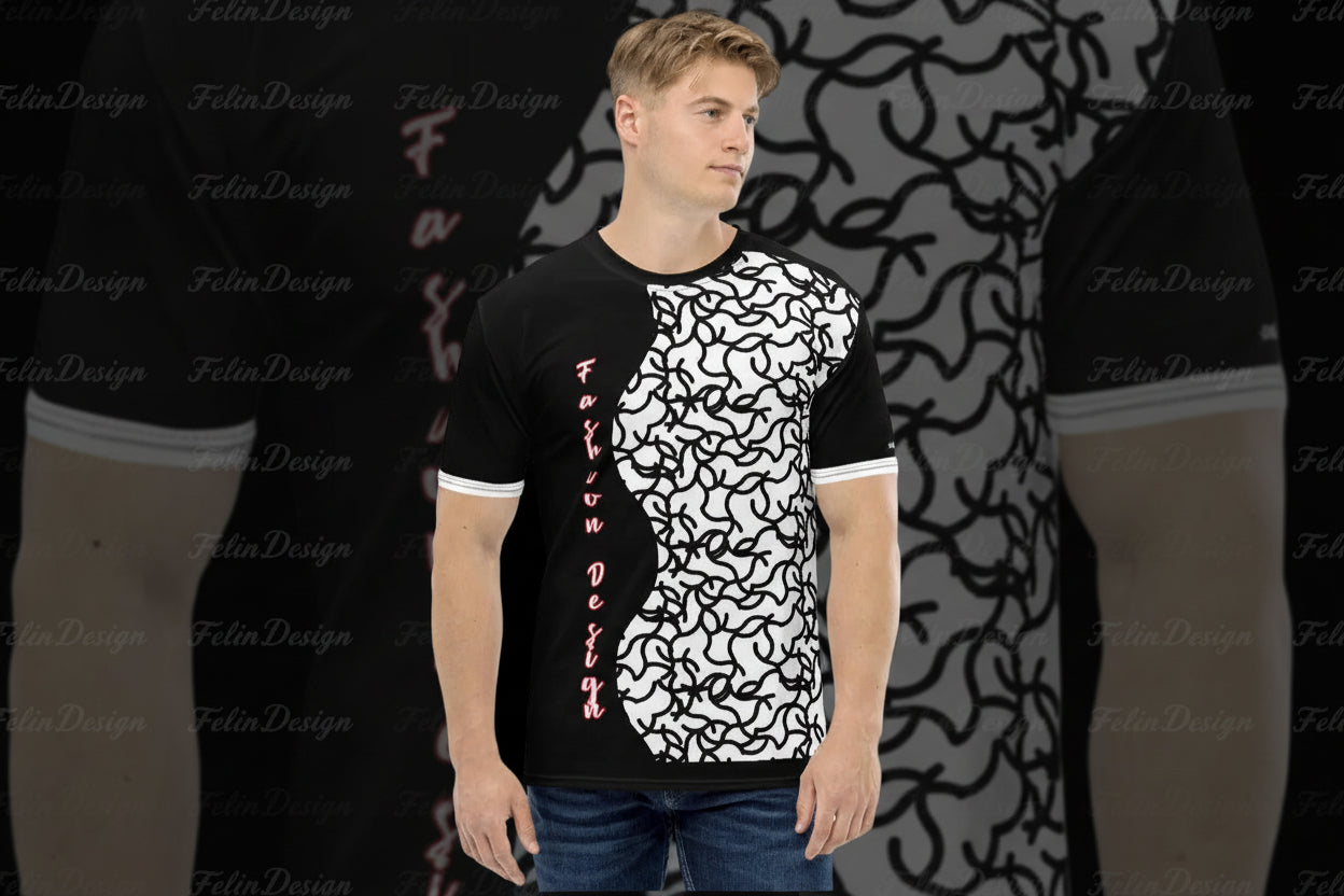 FelinDesign Collection Elegant T-shirt Men | Stylish Men's Graphic Tee, Soft Cotton Casual Wear, Trendy Gift Idea - FelinDesign