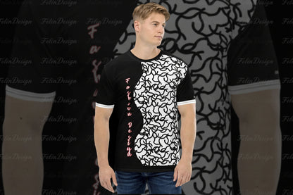 FelinDesign Collection Elegant T-shirt Men | Stylish Men's Graphic Tee, Soft Cotton Casual Wear, Trendy Gift Idea - FelinDesign