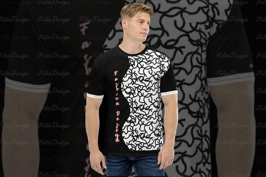 FelinDesign Collection Elegant T-shirt Men | Stylish Men's Graphic Tee, Soft Cotton Casual Wear, Trendy Gift Idea - FelinDesign