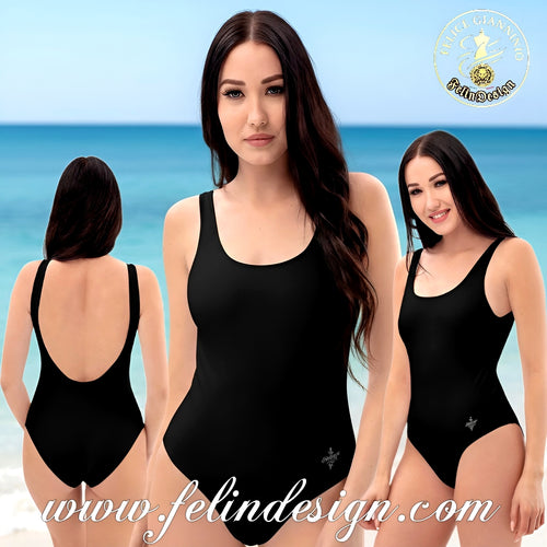 Black Minimal Chic One-Piece Swimsuit 2026 | Women's Solid-Color Beachwear | Summer Essentials Collection FelinDesign - FelinDesign