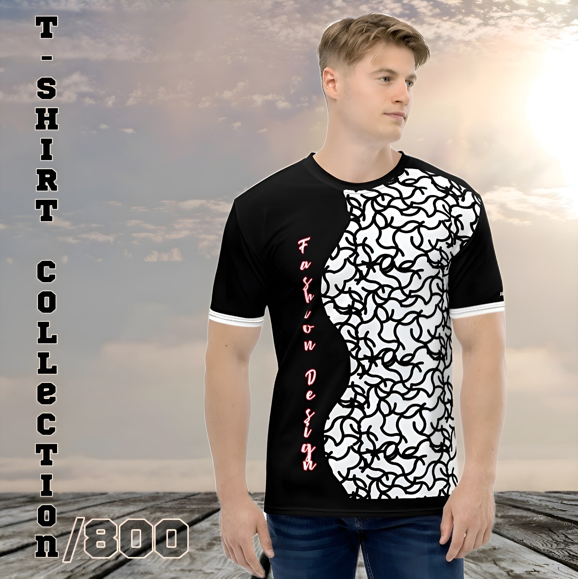 FelinDesign Collection Elegant T-shirt Men | Stylish Men's Graphic Tee, Soft Cotton Casual Wear, Trendy Gift Idea - FelinDesign
